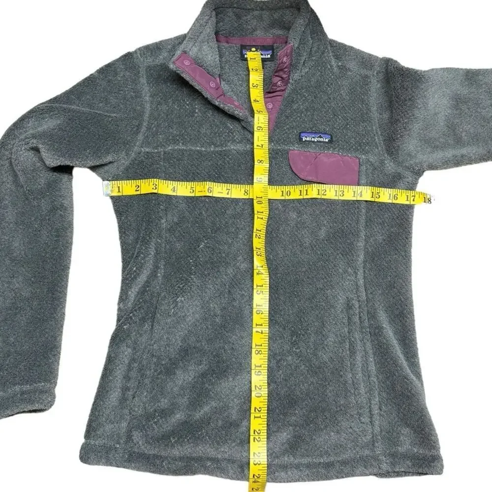 Patagonia Re-Tool Snap-T Pullover Polartec Fleece Gray Magenta Women's XSmall